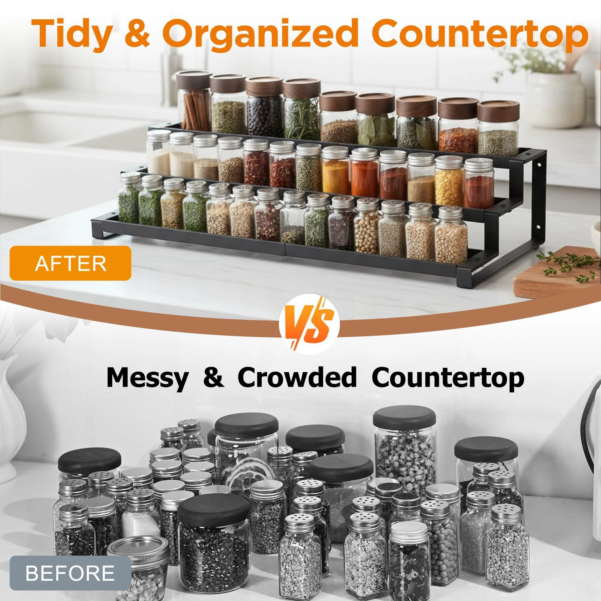 Expandable 3-Tier Spice Step Shelf product detail