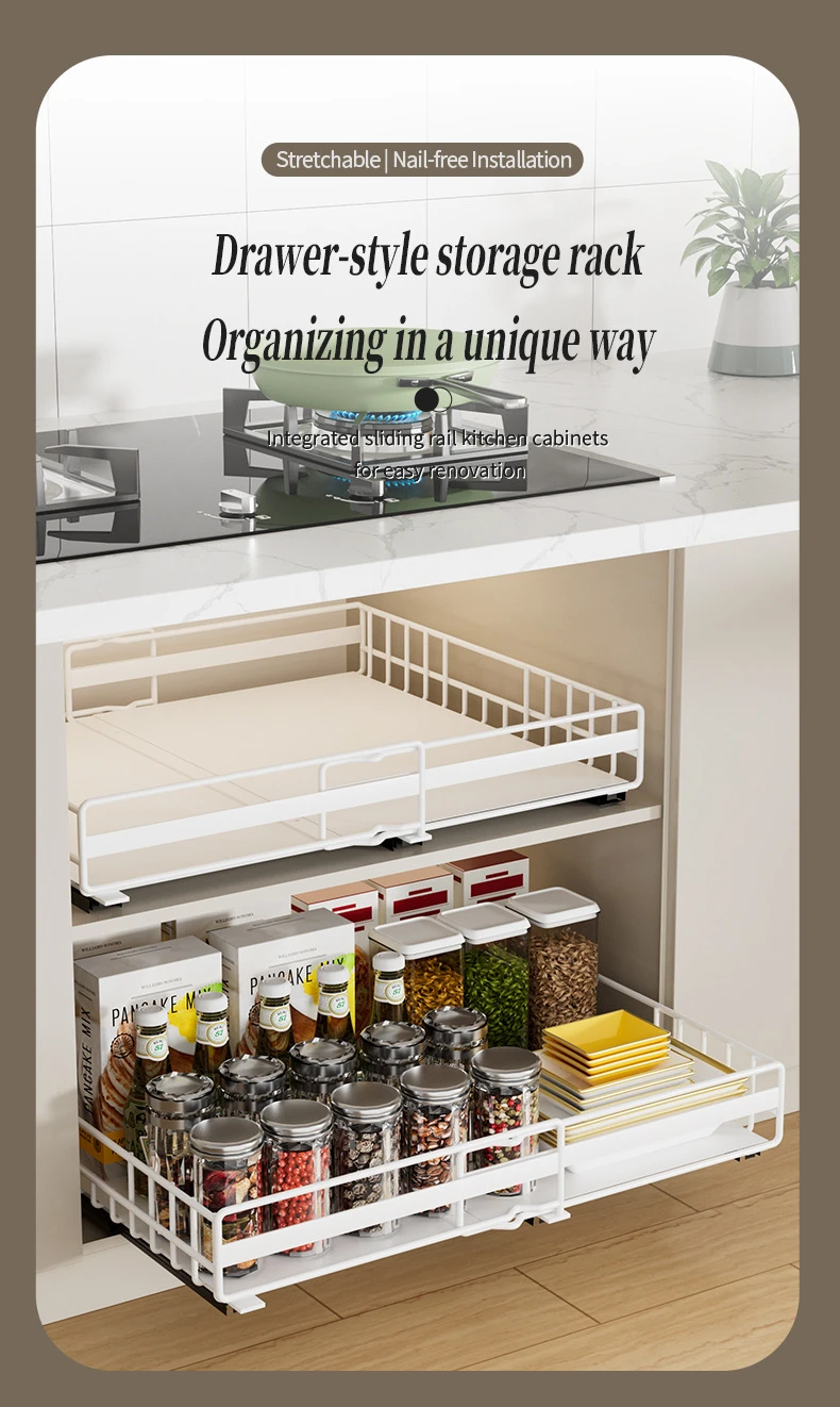 Under-Sink L-Shaped Pull-Out Organizer product detail