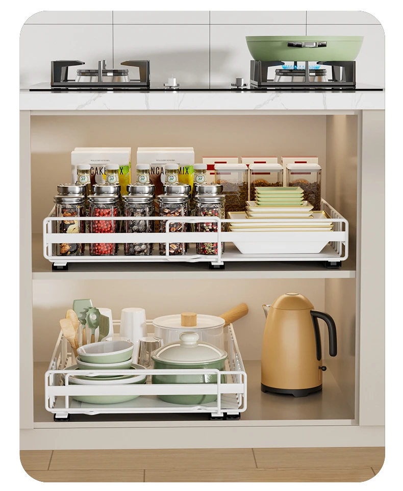 Under-Sink L-Shaped Pull-Out Organizer product detail