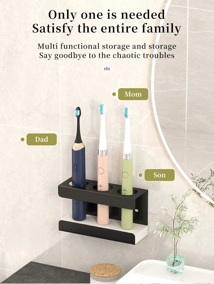 Wall-Mounted Toothbrush & Toothpaste Organizer product detail