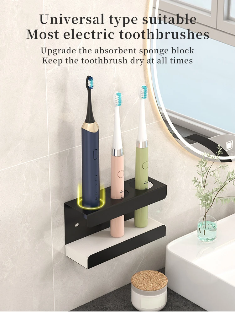 Wall-Mounted Toothbrush & Toothpaste Organizer product detail