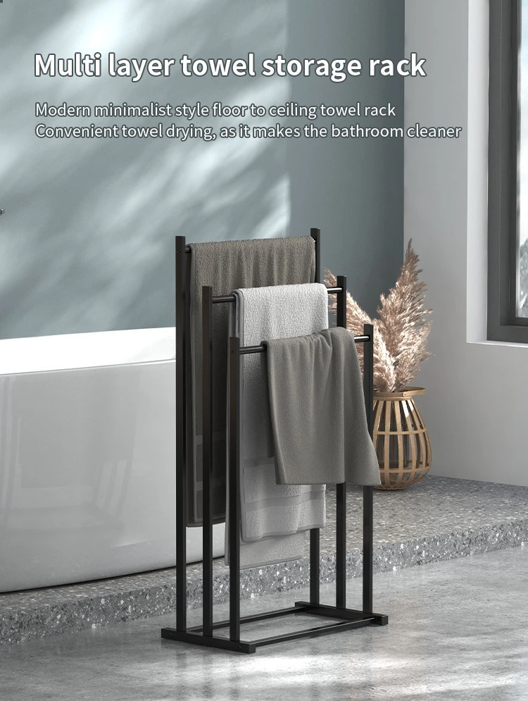 3-Tier Stainless Steel Bath Towel Shelf product detail