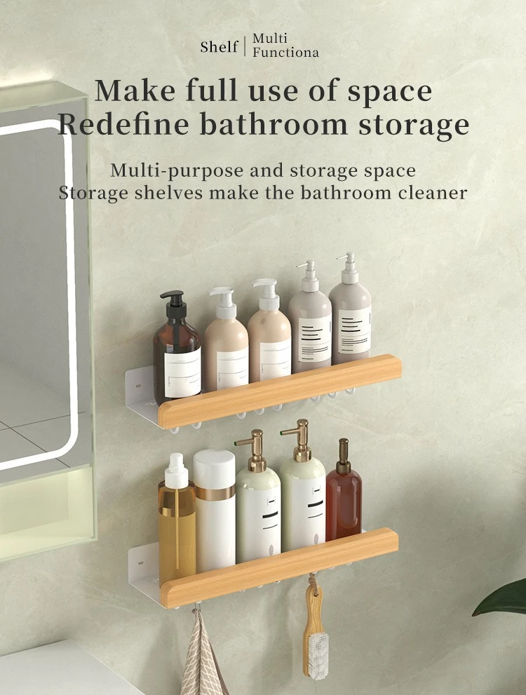 Multi-Function Shower Storage Rack with Hooks product detail