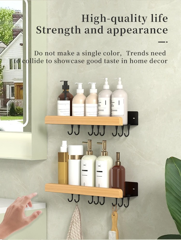 Multi-Function Shower Storage Rack with Hooks product detail