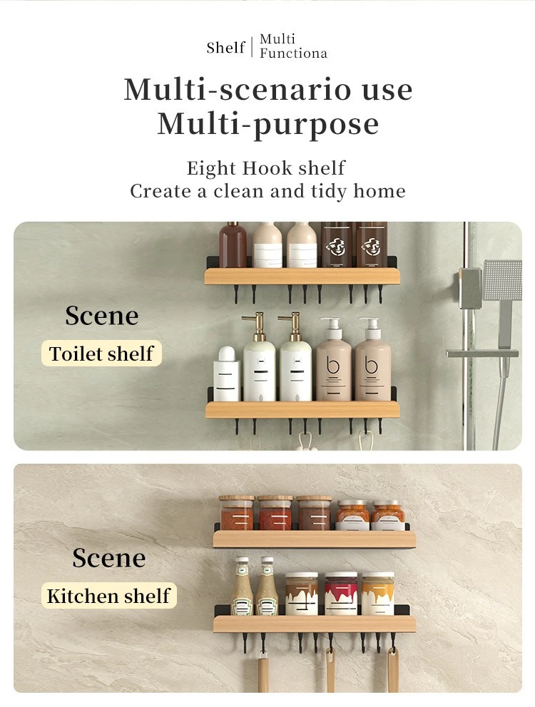 Multi-Function Shower Storage Rack with Hooks product detail