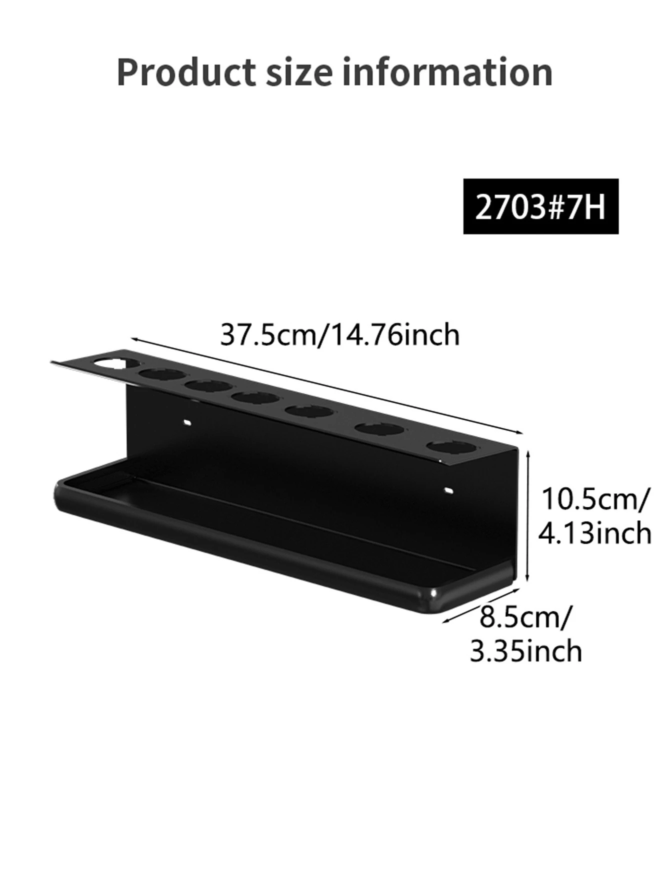 Wall-Mounted Hair Dryer & Curler Holder product detail