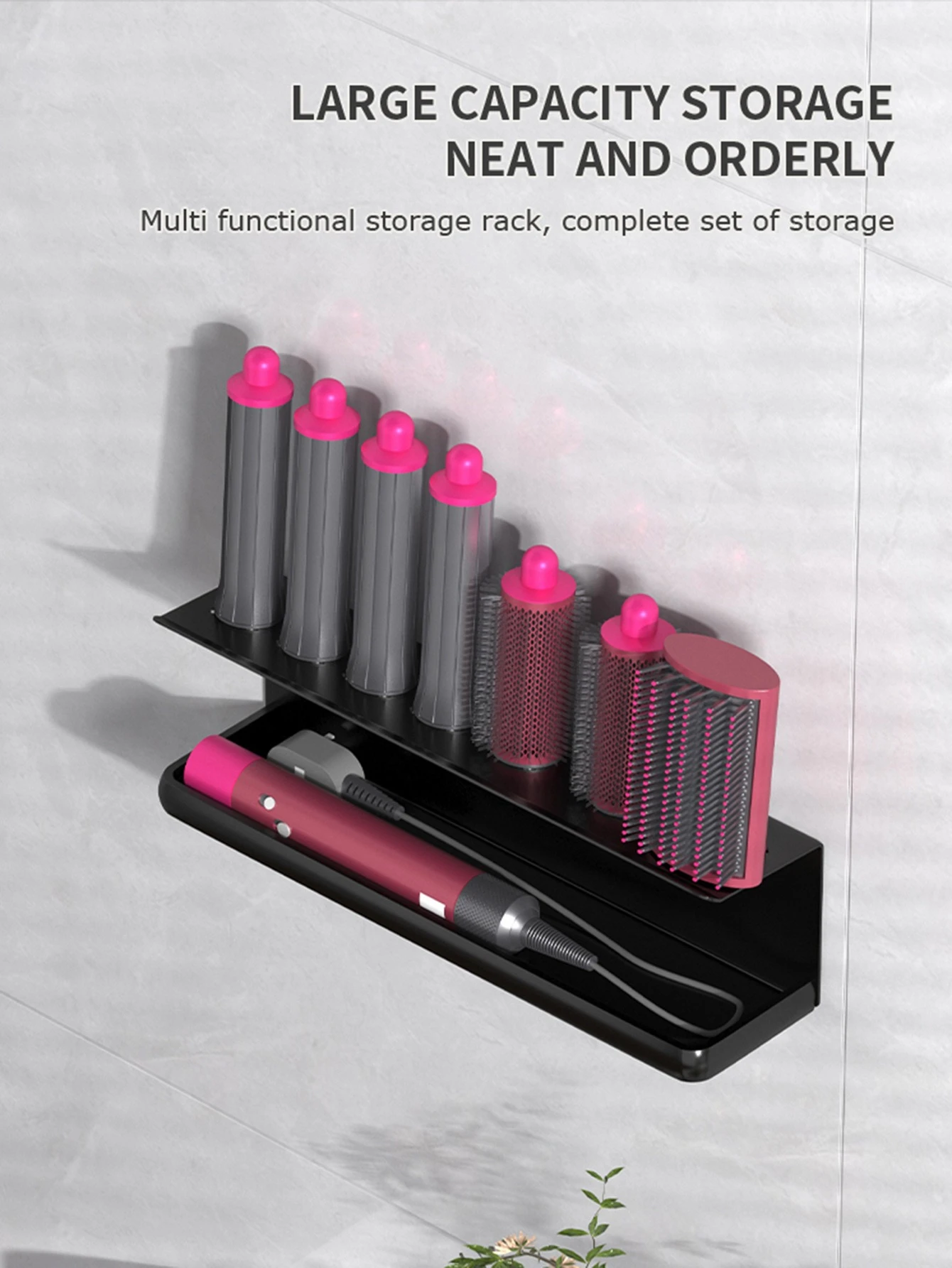 Wall-Mounted Hair Dryer & Curler Holder product detail