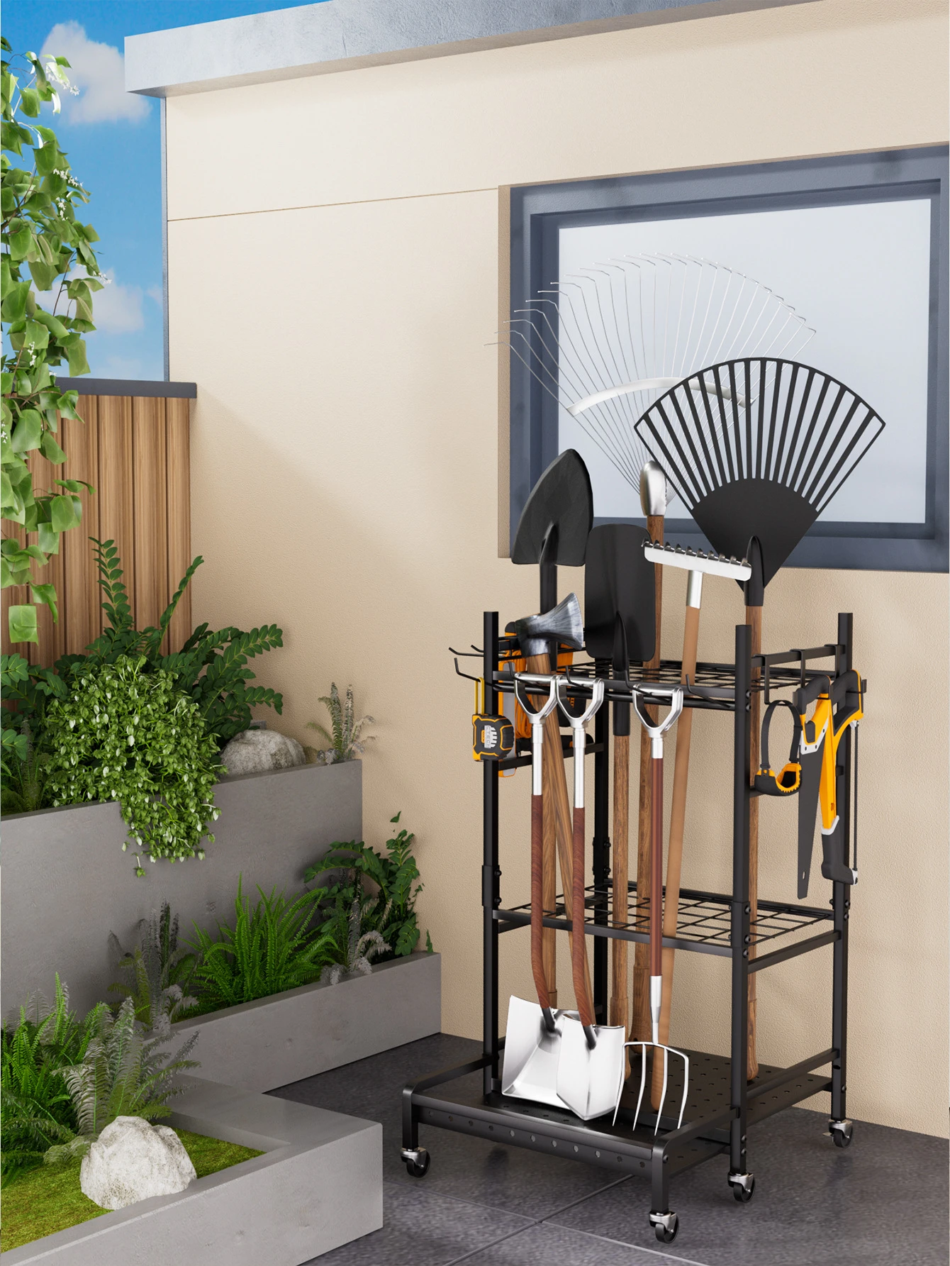 Straight Hook Heavy-Duty Tool Hanging Rail product detail