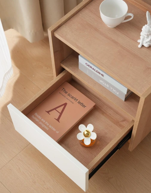 Modern Nordic Solid Wood Bedside Nightstand C3001 product detail